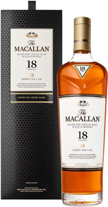 Виски Macallan Sherry Oak 18 Years Old gift box, 0.7 л