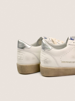 Men's Ball Star in white nappa with navy star and heel tab