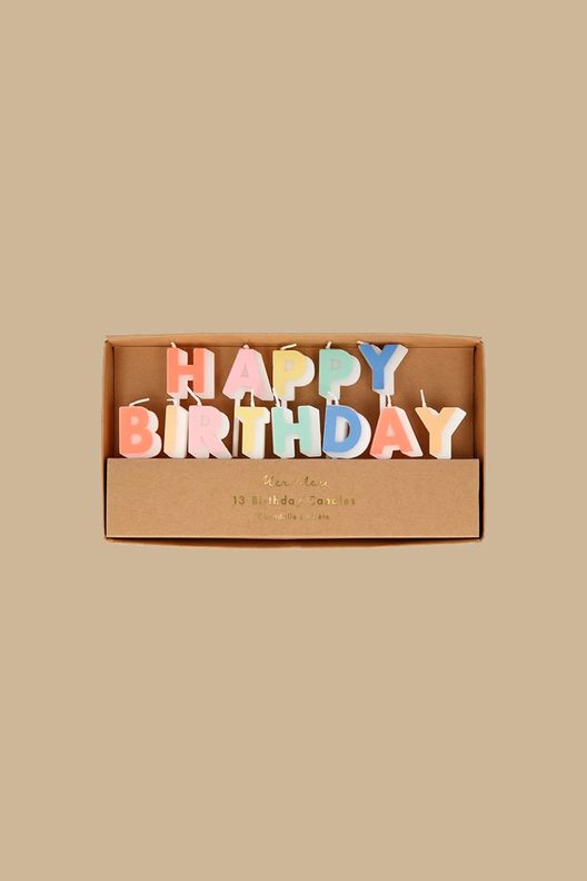 Свечи набор "Happy Birthday" (в наборе 13 букв) / Meri Meri