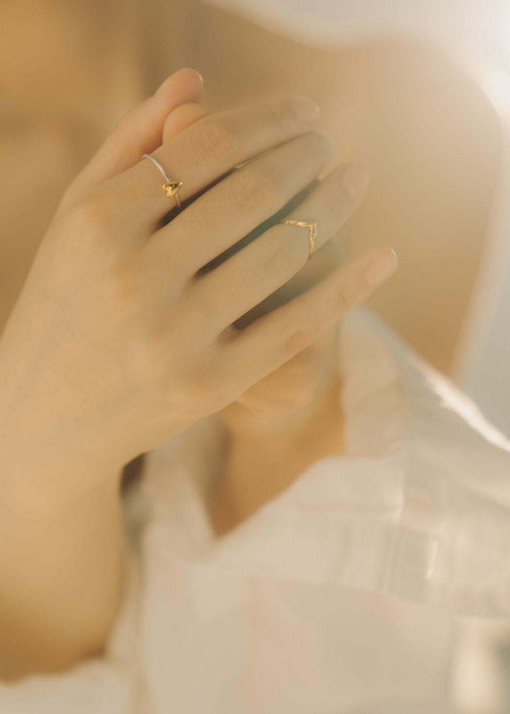 Кольцо Love in биколор