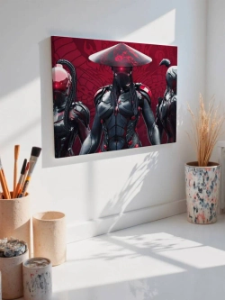 Картина на стену 40 X 50 Девушка самурай арт