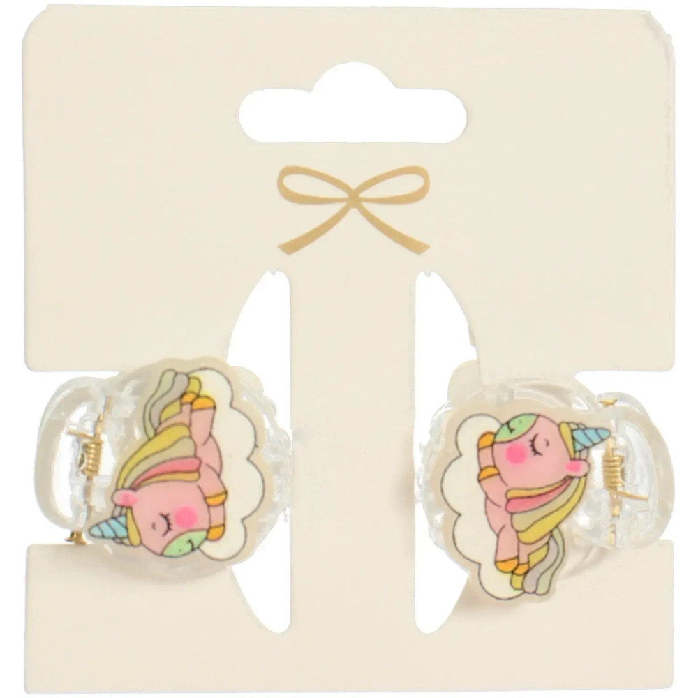 Заколки - крабы для волос детские 2шт на блистере «Baby Lolly», единорожки, 2.2 см