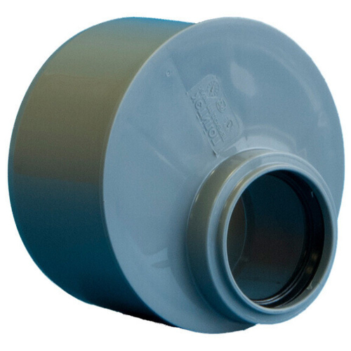 Переход эксцентрический канализационный ПП 110*50 мм с раструбом серый (уп.40 шт)