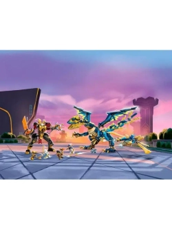 Конструктор Элементальный Дракон против Робота 1058 деталей