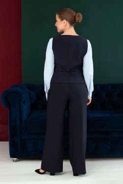 Жилет с подкладом Mila Bezgerts 46Д, цвет Синий, размер 64-164