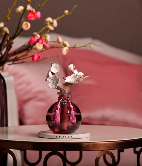 Peach blossom, ароматический диффузор с необычными палочками, Chando