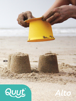 Формочки для 3-уровневых пирамид из песка и снега Quut Alto. Цвет: лагуна + жёлтый + винтажный зелёный (Lagoon + Yellow + Vintage)