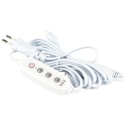 Разветвитель сетевой для линейных светильников ЭРА 3х IEC C5 3pin+timer на 3 точки с таймером 4, 8, 12H 2м | Аксессуары для фито светильников