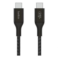 Кабель Belkin Boost Charge Braided USB-C - USB-C 1 м 240W (CAB015BT1MBK) черный