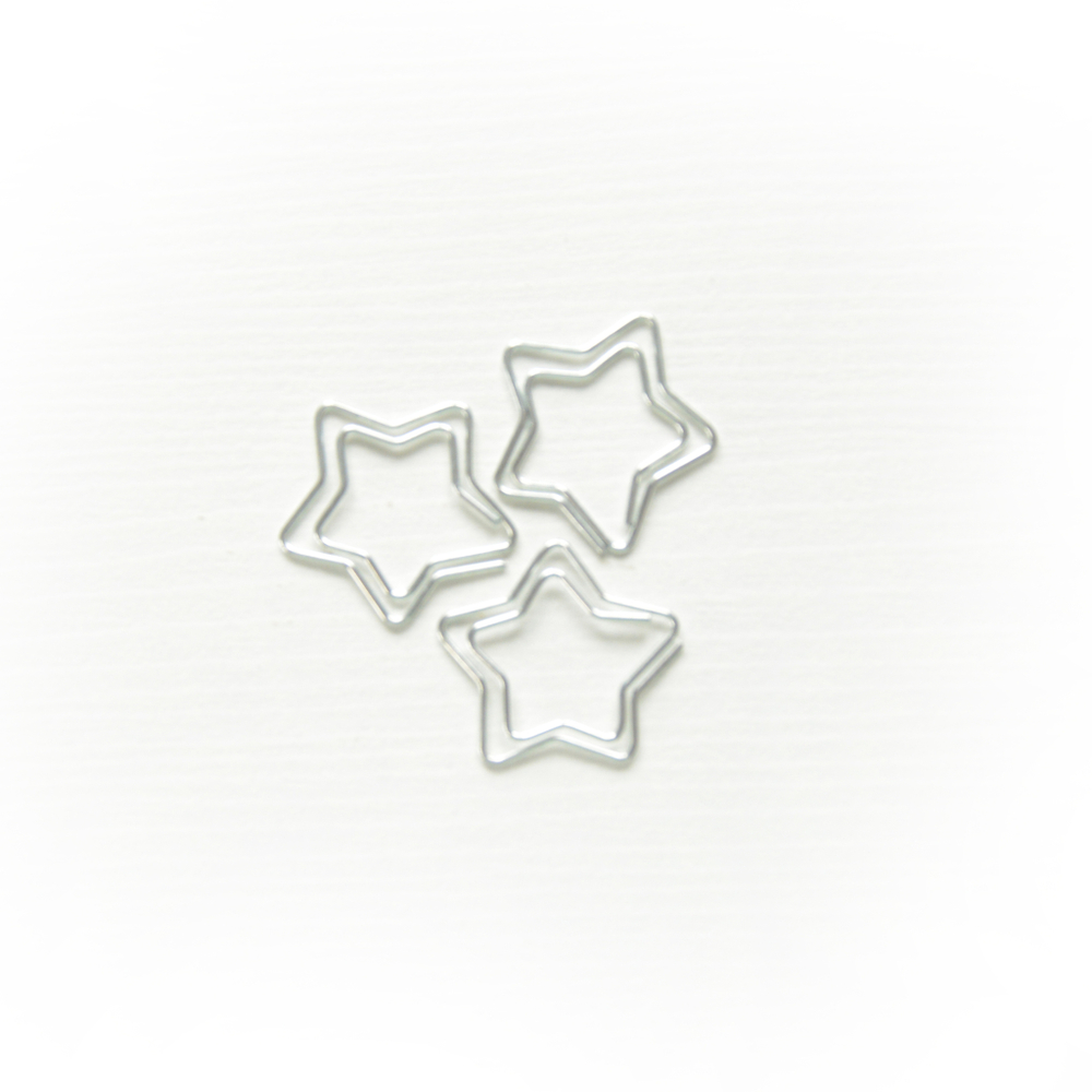 Скрепка фигурная "Звезда", 2,5 см, серебро