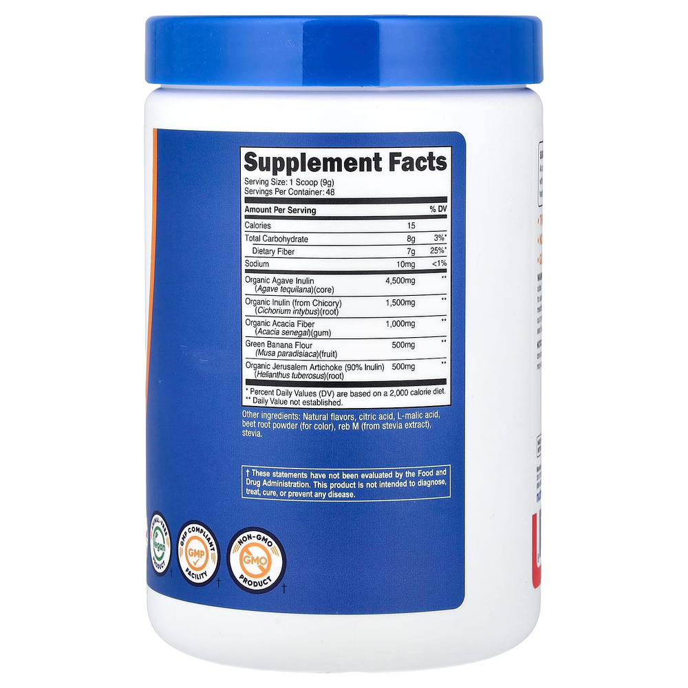 Nutricost, Пребиотическая клетчатка, фруктовый пунш, 454 г (16,2 унции)