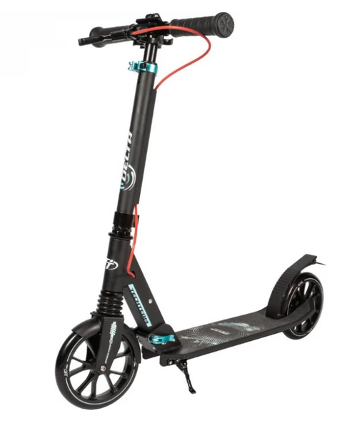 Самокат Tech Team Delta black-green 1/4 чёрный/зелёный