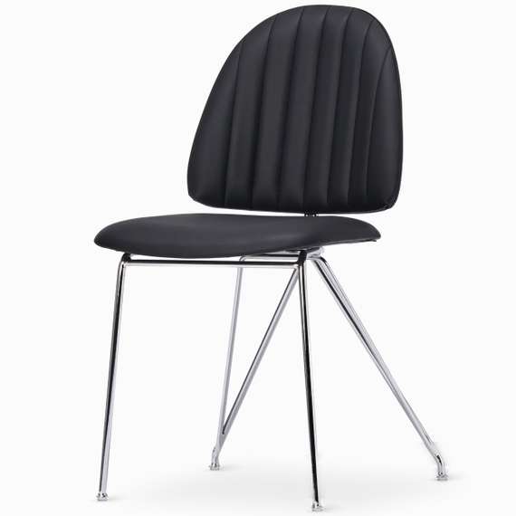 Обеденный стул Prima, черная экокожа