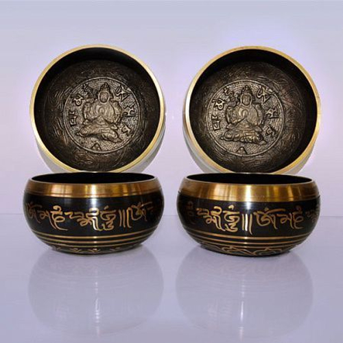 Поющая чаша с барельефом 7 металлов