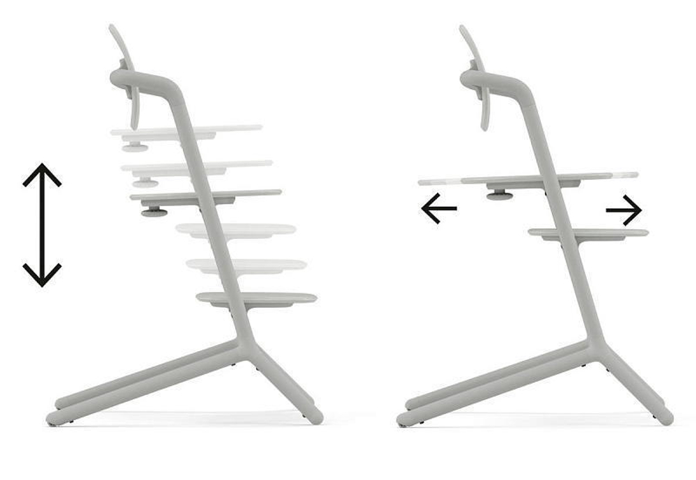 Стульчик для кормления Cybex Lemo 4 в 1 с мягкими чехлами Comfort Inlay Suede Grey/Stunning Black