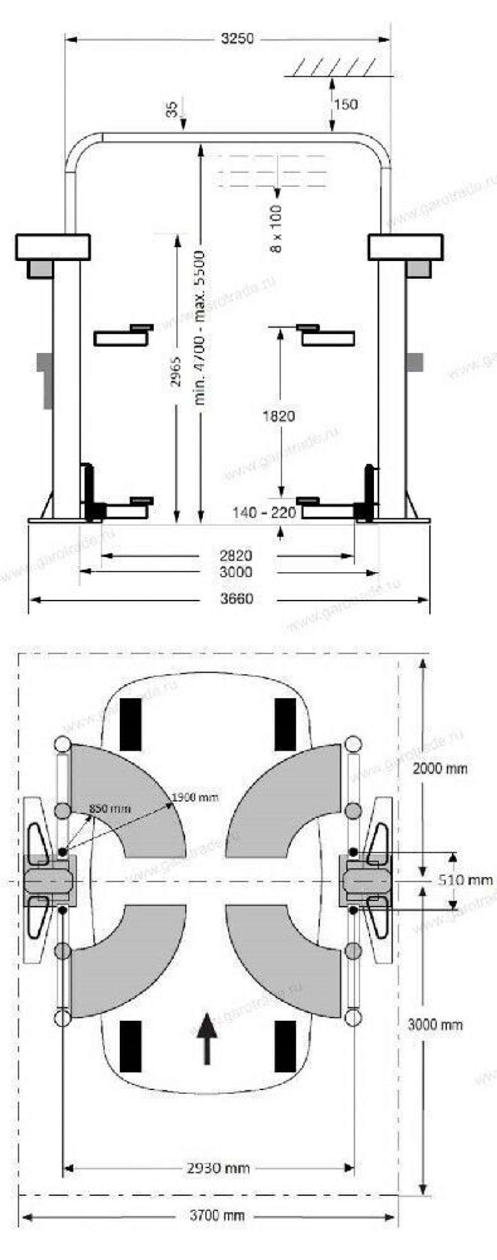 Подъёмник двухстоечный Hofmann Duolift MSE 5500