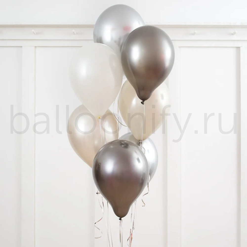 Фонтан шаров "Серебряный лед"