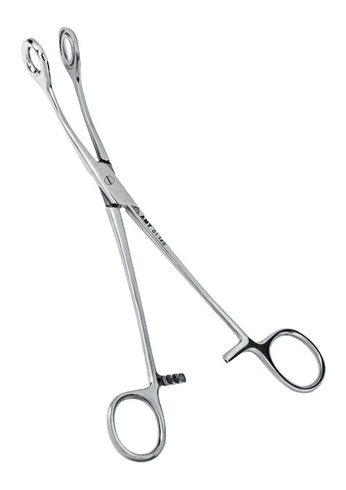 Щипцы геморроидальные окончатые изогнутые