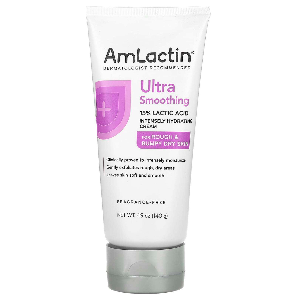 AmLactin, Ultra Smoothing, интенсивно увлажняющий крем, для огрубевшей и сухой кожи, 140 г (4,9 унции)