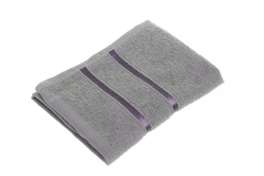 Полотенце махровое 30*30см «LUNA» цвет серый 10330 плотность 360гр/м2