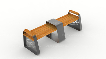 Двухместная скамейка со столиком посередине. ЧЕРТЕЖИ с объяснением ✅