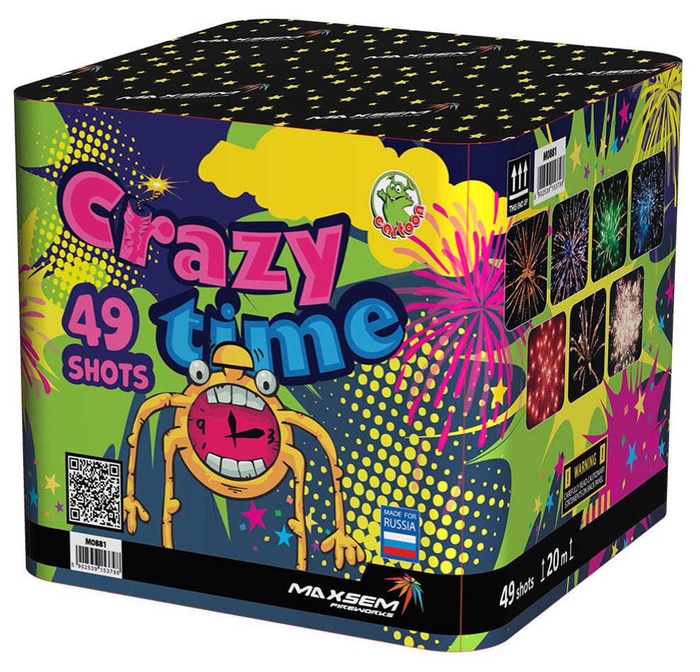 Батарея салютов "CRAZY TIME"   0,8"/49 залпов