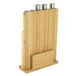 Набор ножей 6 пр, 5 ножей, разделочная доска, нерж сталь, рук сталь, с подст, дер, Kamille, 5168