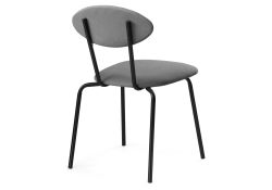 Стул на металлокаркасе Мареон катания сильвер / черный матовый