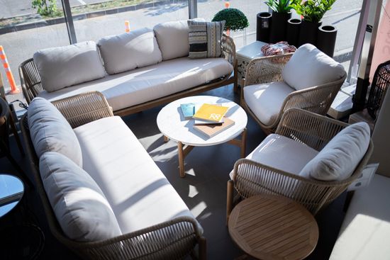 Диван деревянный плетеный двухместный Talara