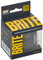BRITE Светорегулятор поворотно-нажимной 600Вт СС10-1-0-БрГ графит IEK