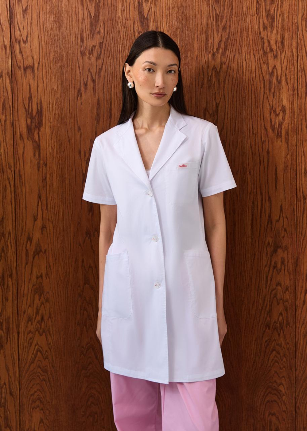 Халат медицинский женский Ред Бейс Ладо, белый хлопок