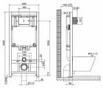 Инсталляция для унитаза BelBango BB002-80 с черной кнопкой