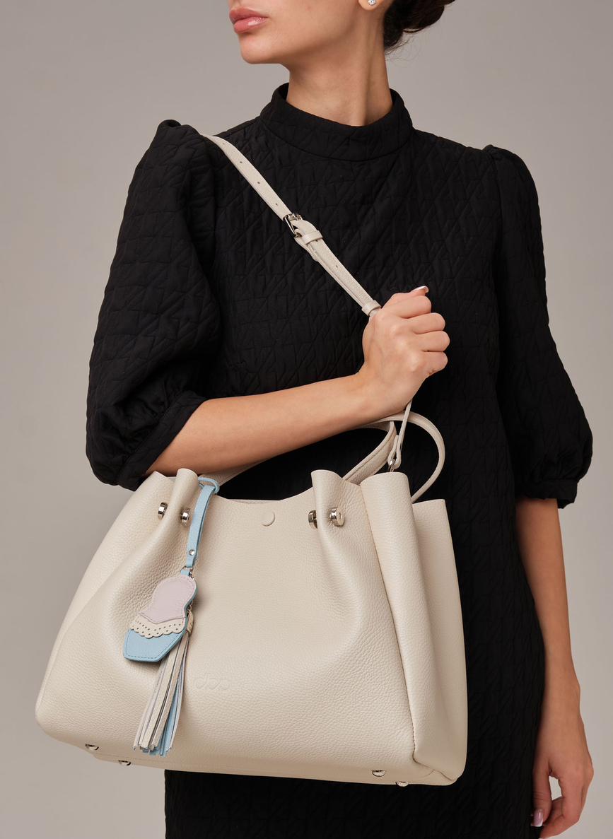 Кожаная сумка Vasilisa DBR 31210 светлый крем