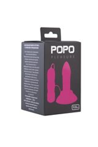 Розовая вибровтулка с выносным пультом управления вибрацией 	POPO Pleasure - 11,9 см.