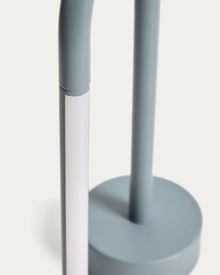 Переносная настольная лампа Bow из синего алюминия