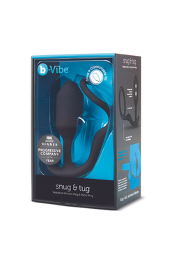 b-vibe Snug & Tug - Эрекционное кольцо с анальным плагом