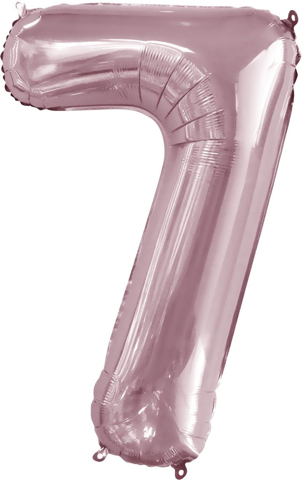 Шар (34"/86 см) Цифра, 7, Slim, Светло-розовый, 1 шт. в упак.