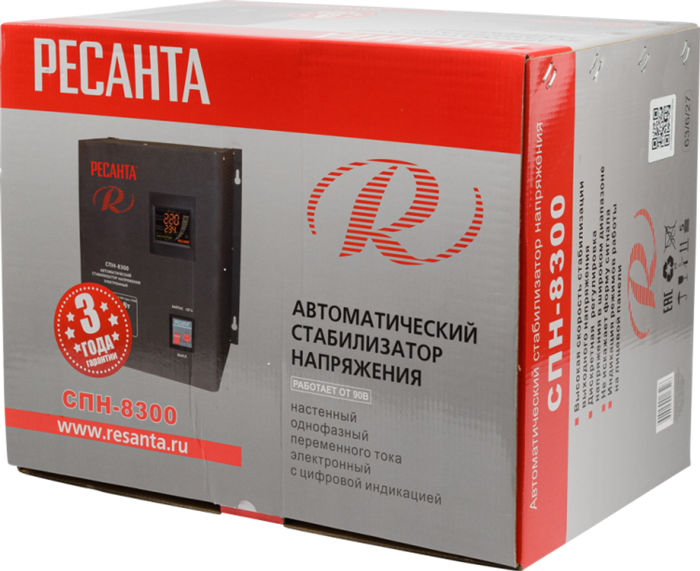 Стабилизатор напряжения РЕСАНТА СПН-8300