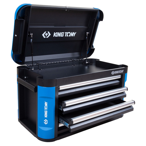 KING TONY (87G11-4B-BK) Ящик инструментальный, 4 полки и отсек