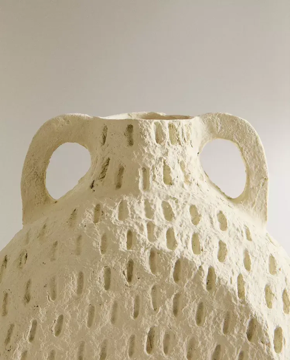 ZARA HOME ВАЗА из ПАПЬЕ-МАШЕ, ЭКРЮ