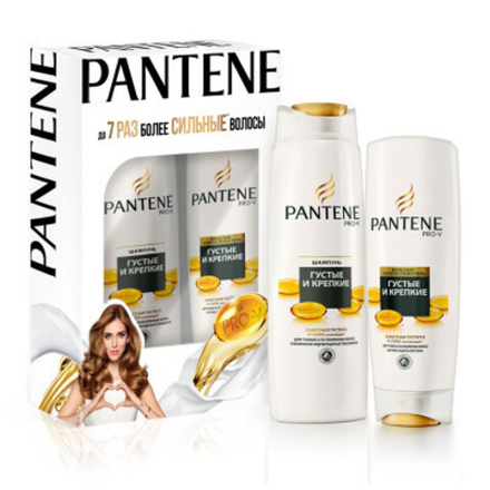 ПН PANTENE Шампунь Густые и крепкие 250мл + Бальзам-ополаскиватель Густые и крепкие 200мл