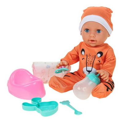 Пупс функциональный с аксесс., коробка YL1975R