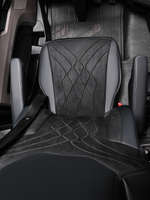 Чехлы Люкс MAN TGX, TGS с 2021 года без регулировки ремня безопасности водителя по высоте (экокожа, черный, черная вставка)