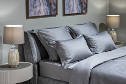 Простыня 240x250 Garda Decor серый