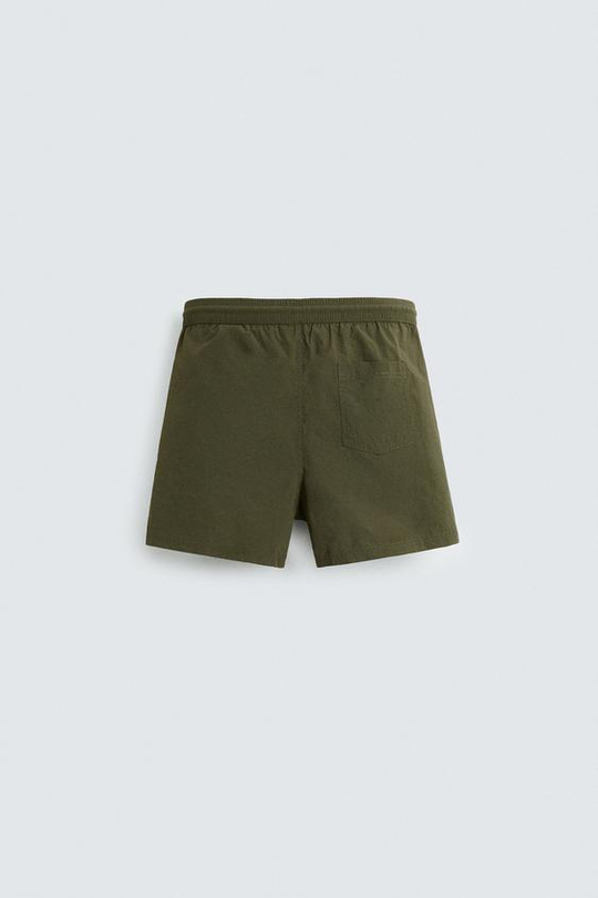 ZARA БАЗОВЫЕ ПЛАВКИ СРЕДНЕЙ ДЛИНЫ, ХАКИ