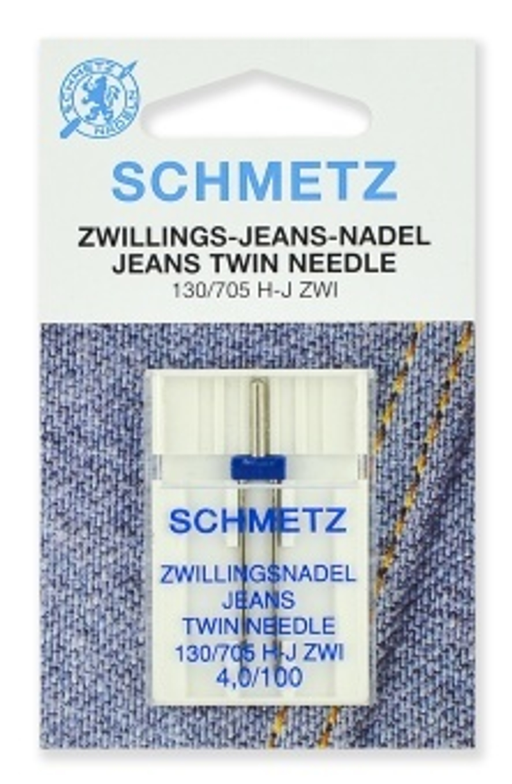 Иглы 27 Schmetz для джинсы двойные 130/705 H-J ZWI №100