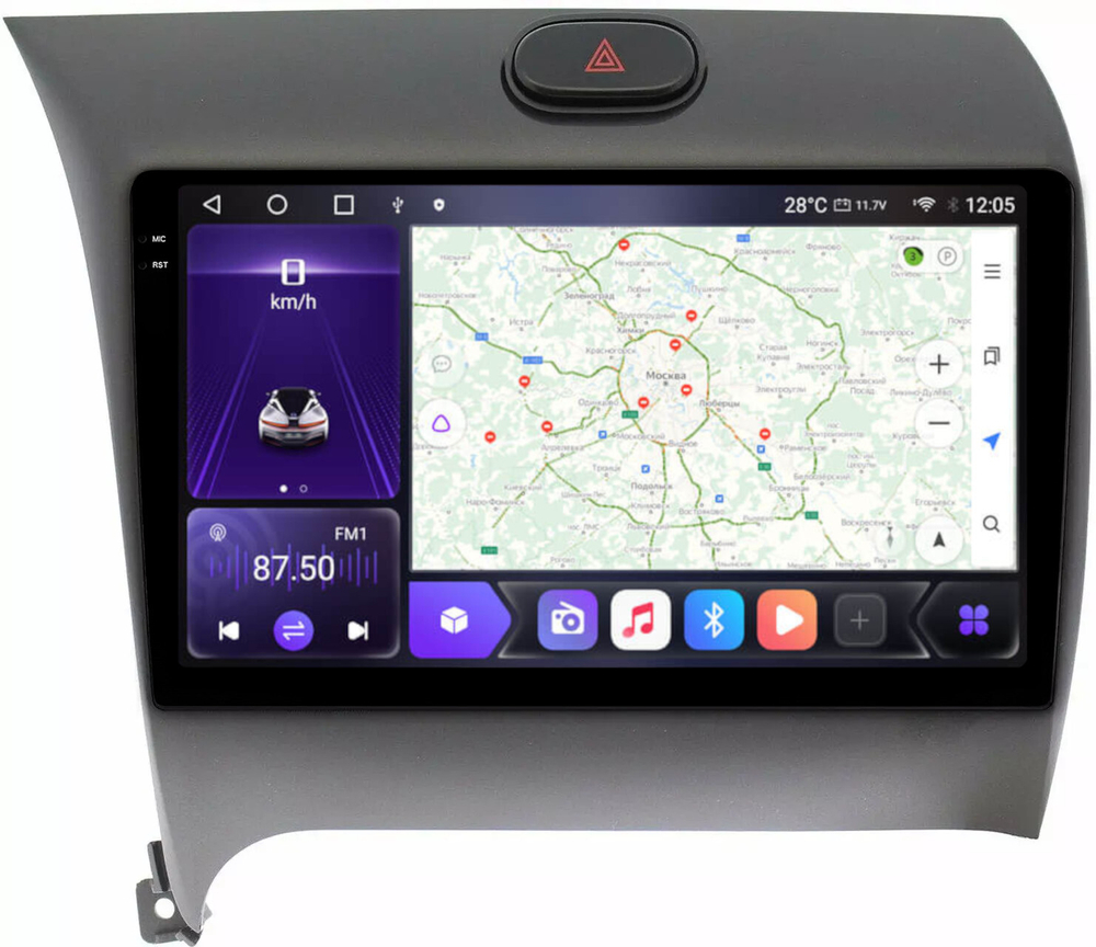 Магнитола для KIA Cerato III 2013-2018 - Carmedia OL-9732 QLed+2K, Android 12, TS10,  CarPlay, 4G SIM-слот