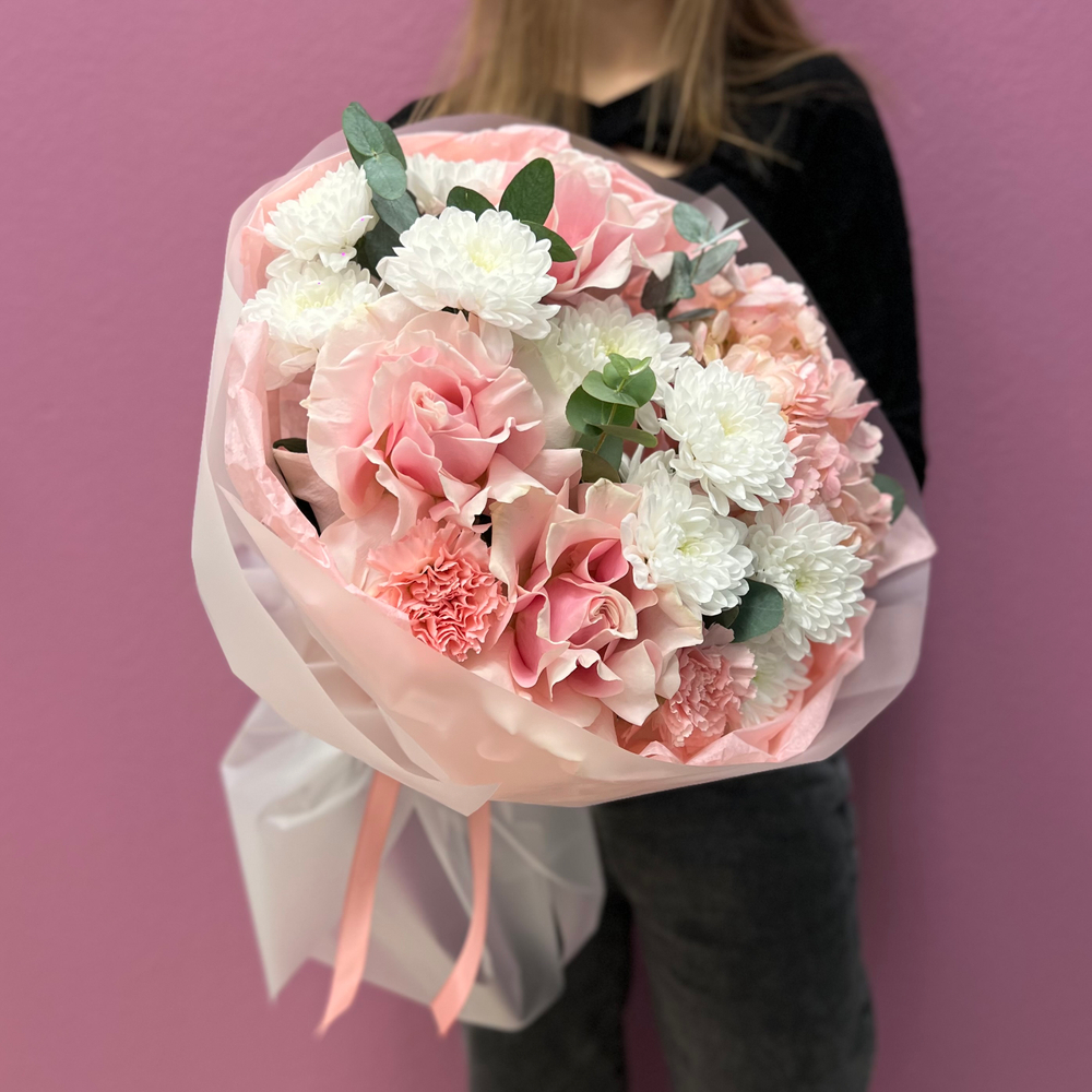 Букет с французcкими розами #12