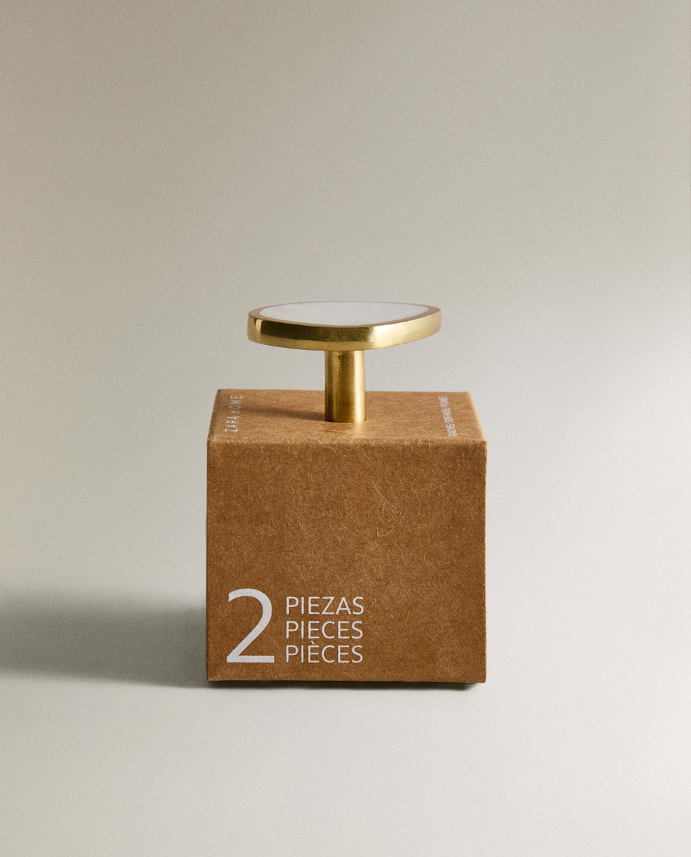 Мебельная ручка Zara Home, 4х3.8х3.8 см, золотой, 2 шт., 6302/555