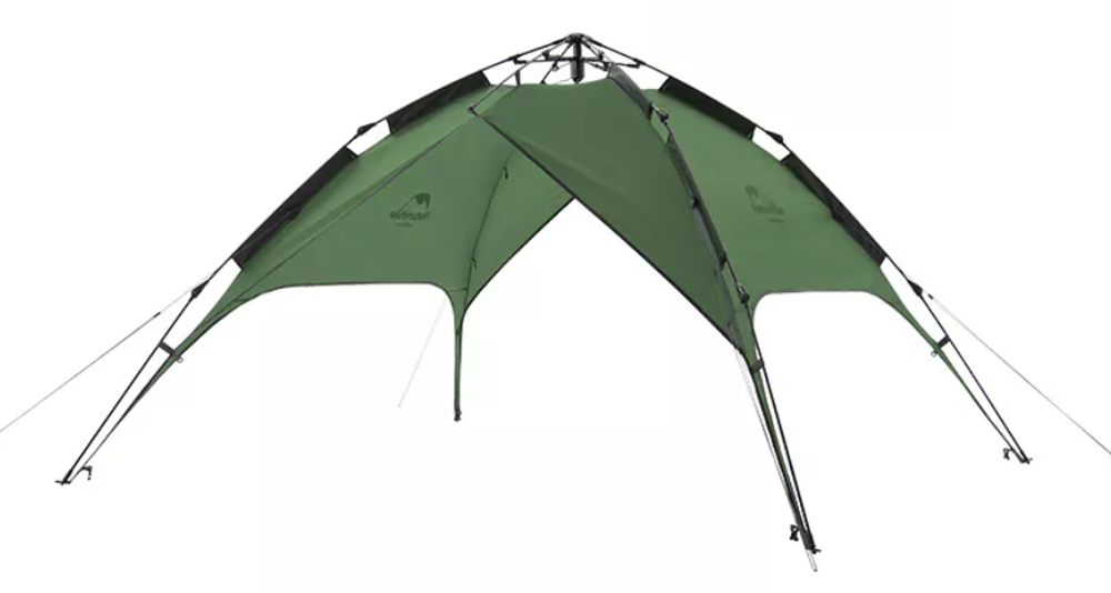 Палатка Naturehike 3-местная, быстросборная, зеленая, артикул NH21ZP008-3FGR